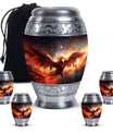 Exquisite Red Phoenix Cremation Urn - Unique Elegant Urns For Ashes