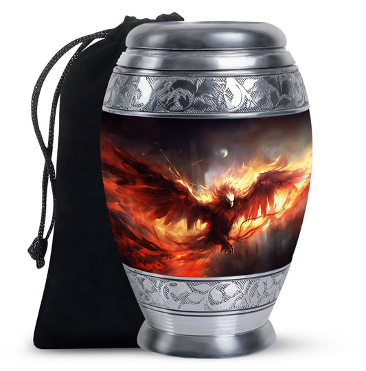 Phoenix Metal Cremation Urn for Human Ashes - Urns For Men