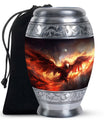 Exquisite Red Phoenix Cremation Urn - Unique Elegant Urns For Ashes