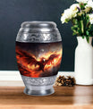 Large classic design Red Phoenix Cremation Urn.