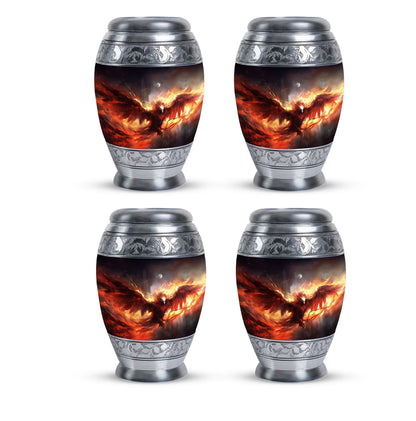 Large classic design Red Phoenix Cremation Urn.