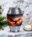 Large classic design Red Phoenix Cremation Urn.