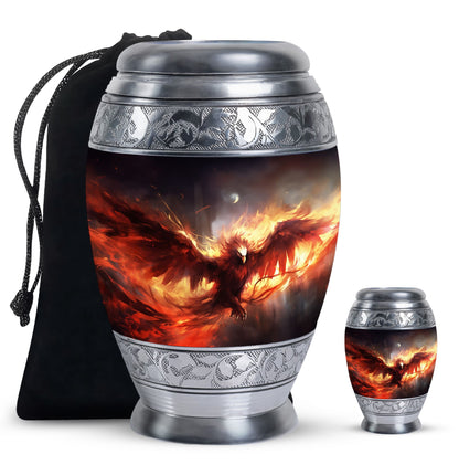 Personalized Bird Cremation Urn for Human Ashes - 10-inch, 200 cu in - Yatskia