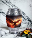 Large classic design Red Phoenix Cremation Urn.