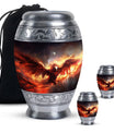 Exquisite Red Phoenix Cremation Urn - Unique Elegant Urns For Ashes