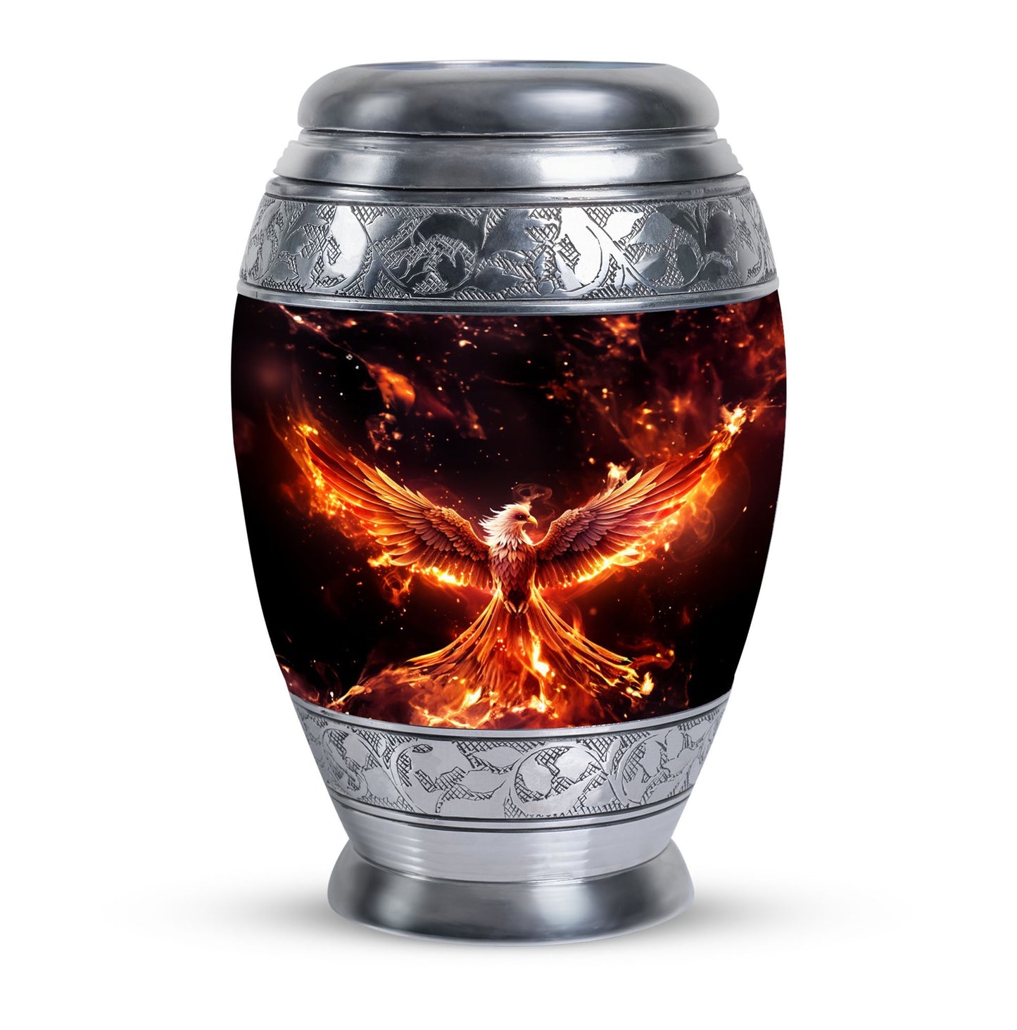Large White Phoenix Memorial Urn.