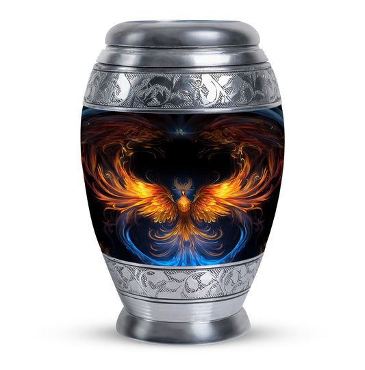 Yellow Phoenix Urn for Mother's ashes.
