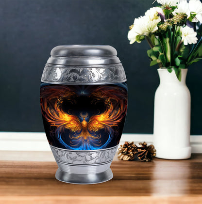 Yellow Phoenix Urn for Mother's ashes.