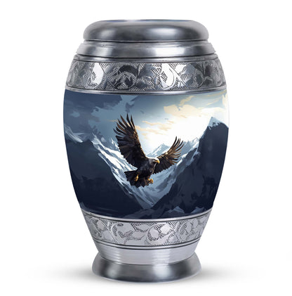 Classic Flying Eagle Urn for Adult Ashes, with velvet pouch