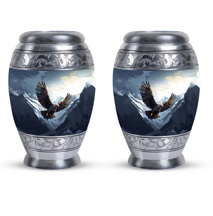 Classic Flying Eagle Urn for Adult Ashes, with velvet pouch