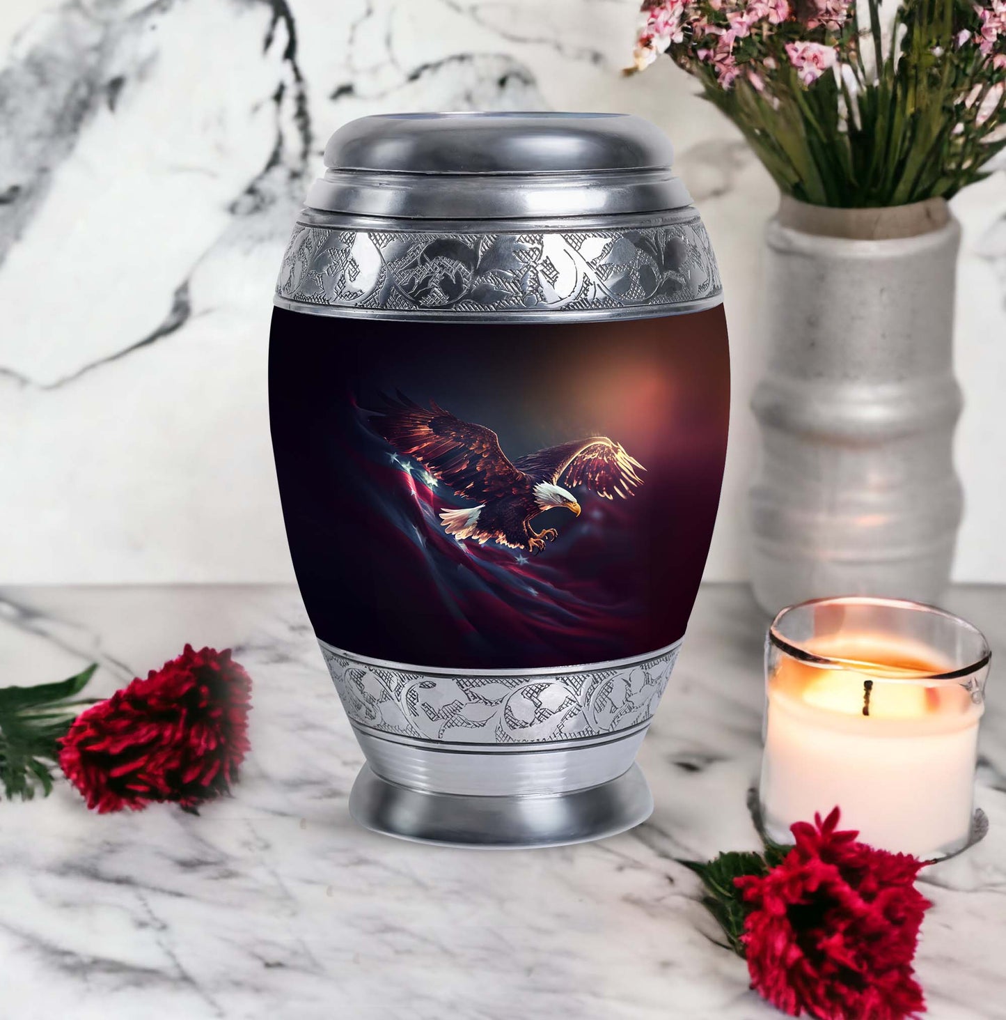 Large, Classic Flying Eagle urn for ashes