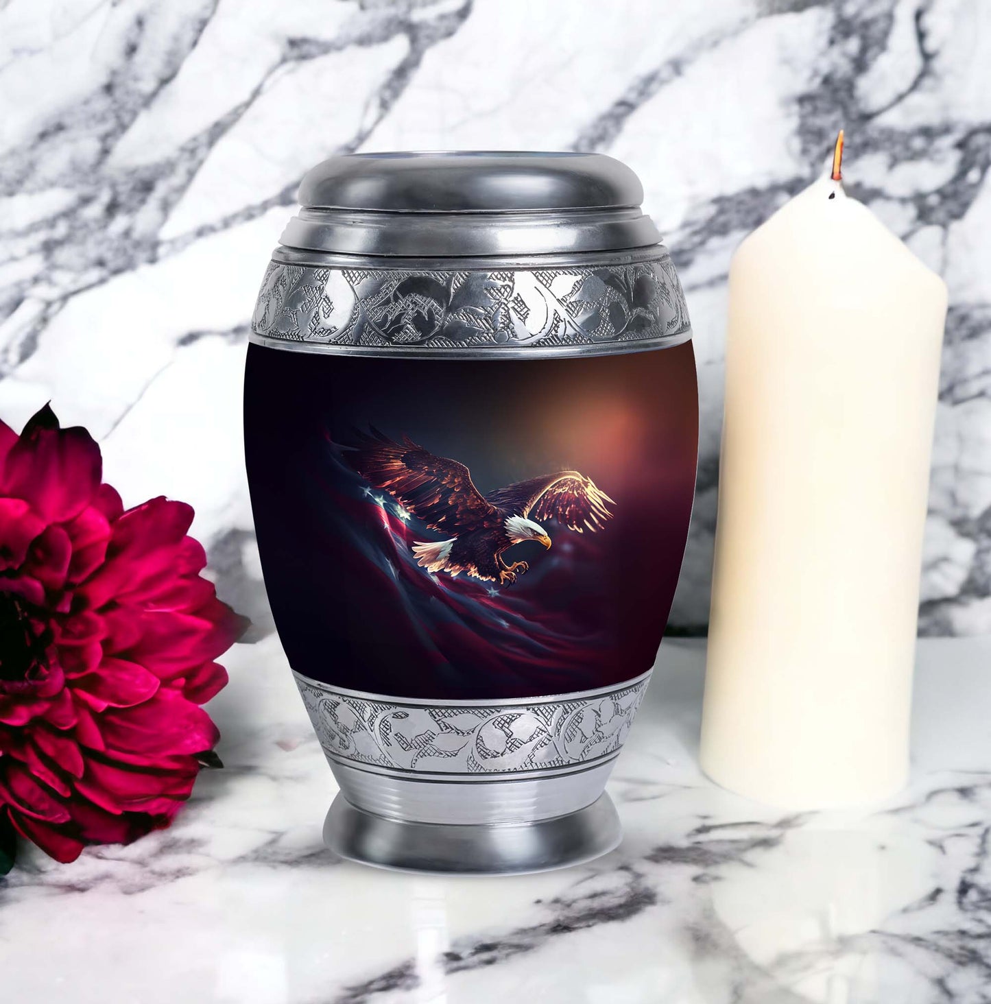 Large, Classic Flying Eagle urn for ashes