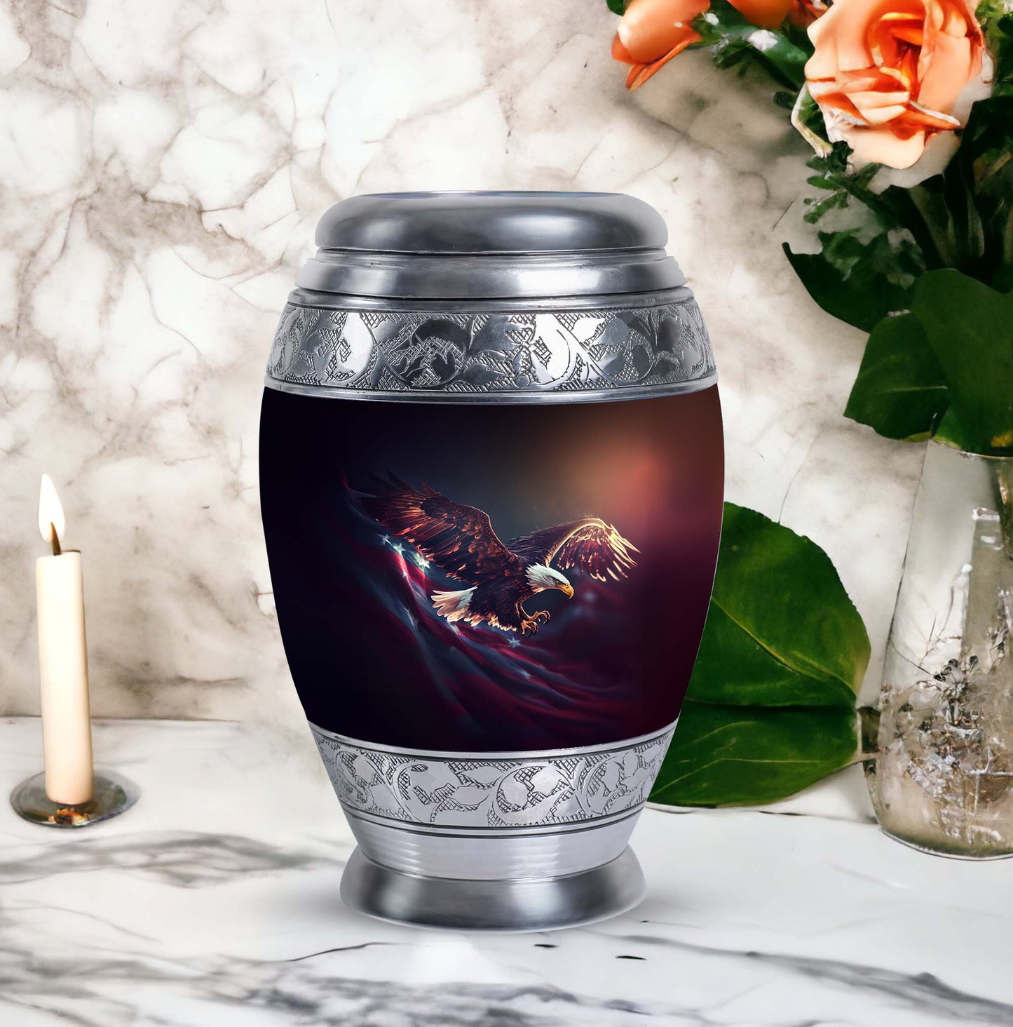 Large, Classic Flying Eagle urn for ashes