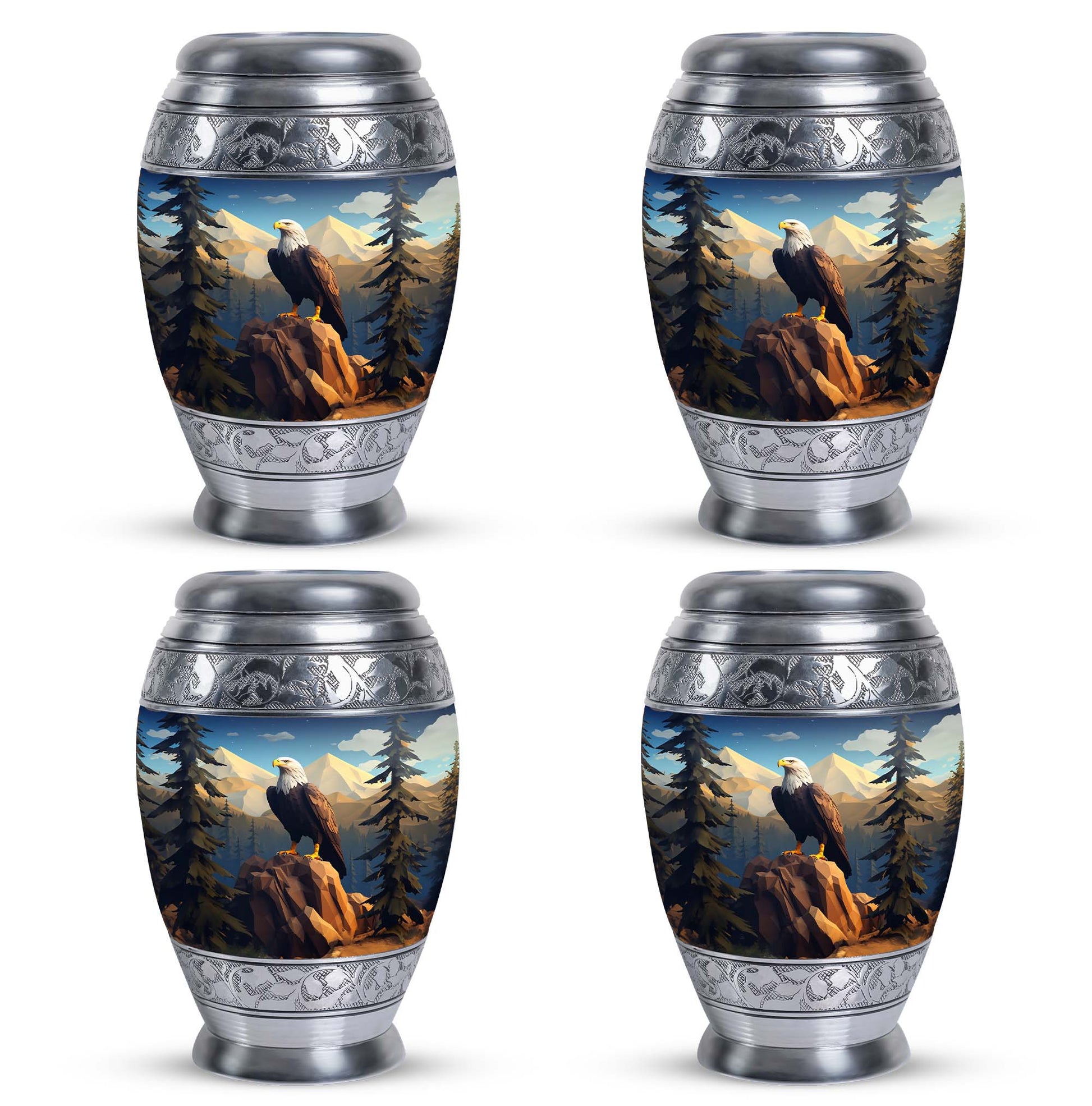 Eagle In Mountain Cremation Urn - Urn For Ashes For Dad