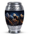 Classic Eagle Memorial Urn made of Aluminium for Human ashes