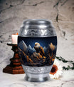 Classic Eagle Memorial Urn made of Aluminium for Human ashes
