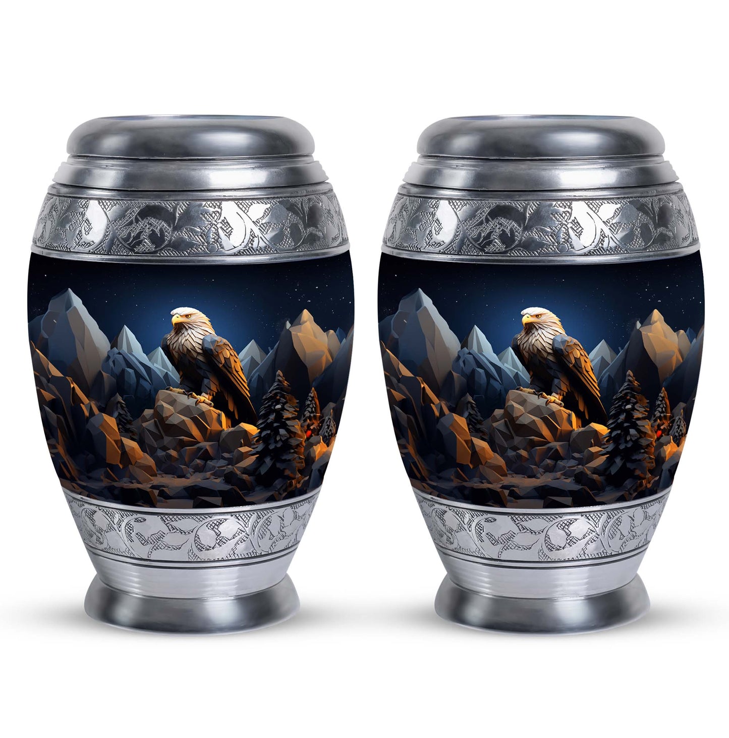 Classic Eagle Memorial Urn made of Aluminium for Human ashes