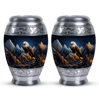 Classic Eagle Memorial Urn made of Aluminium for Human ashes