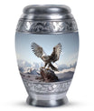 3-inch classic aluminum Eagle Urn for Ashes.