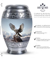 3-inch classic aluminum Eagle Urn for Ashes.