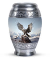 3-inch classic aluminum Eagle Urn for Ashes.