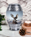 3-inch classic aluminum Eagle Urn for Ashes.