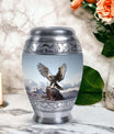3-inch classic aluminum Eagle Urn for Ashes.
