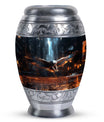 Eagle Memorial Urn, Personalized Aluminium Urn for Burial.
