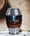 Eagle Memorial Urn, Personalized Aluminium Urn for Burial.