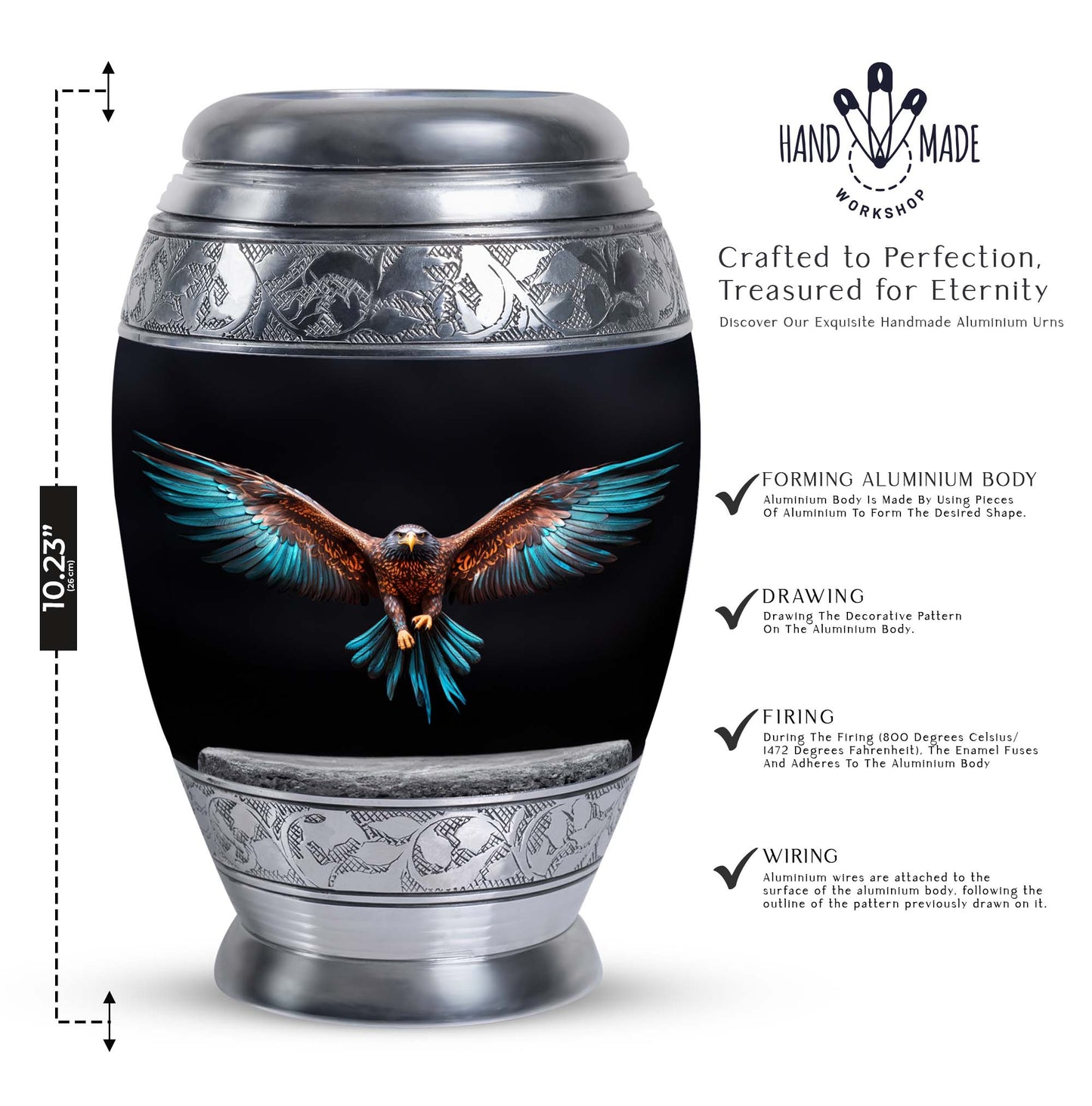 Eagle Spreading Wings Cremation Urn.