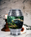 Eagle Memorial Urn in aluminium for ashes.