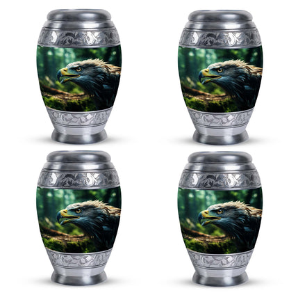 Eagle Memorial Urn in aluminium for ashes.