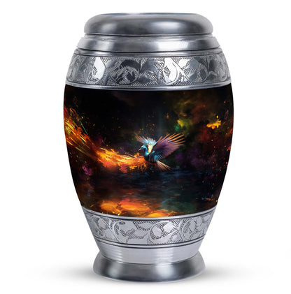 Colorful swan keepsake urn, 3-inch classic design
