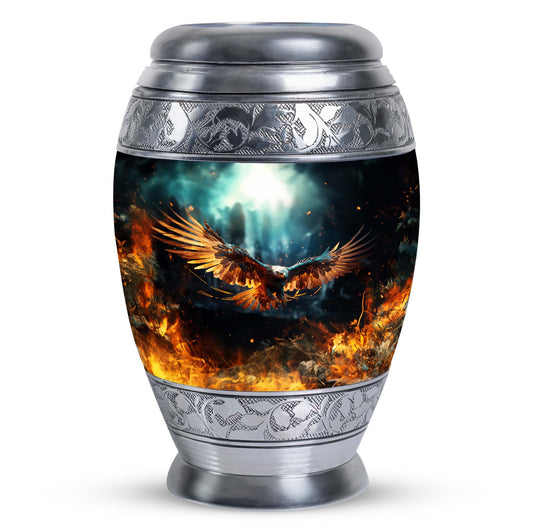 Classic Eagle Urn design large aluminium urn.