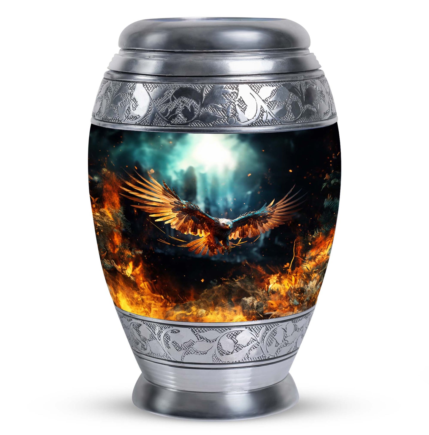 Classic Eagle Urn design large aluminium urn.