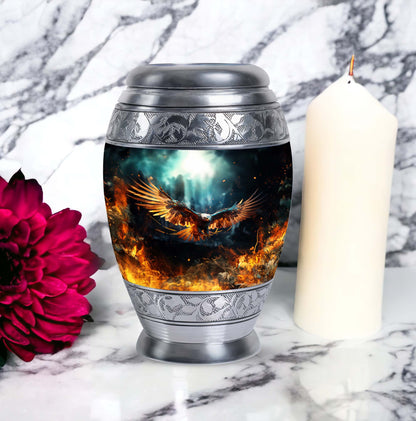 Classic Eagle Urn design large aluminium urn.