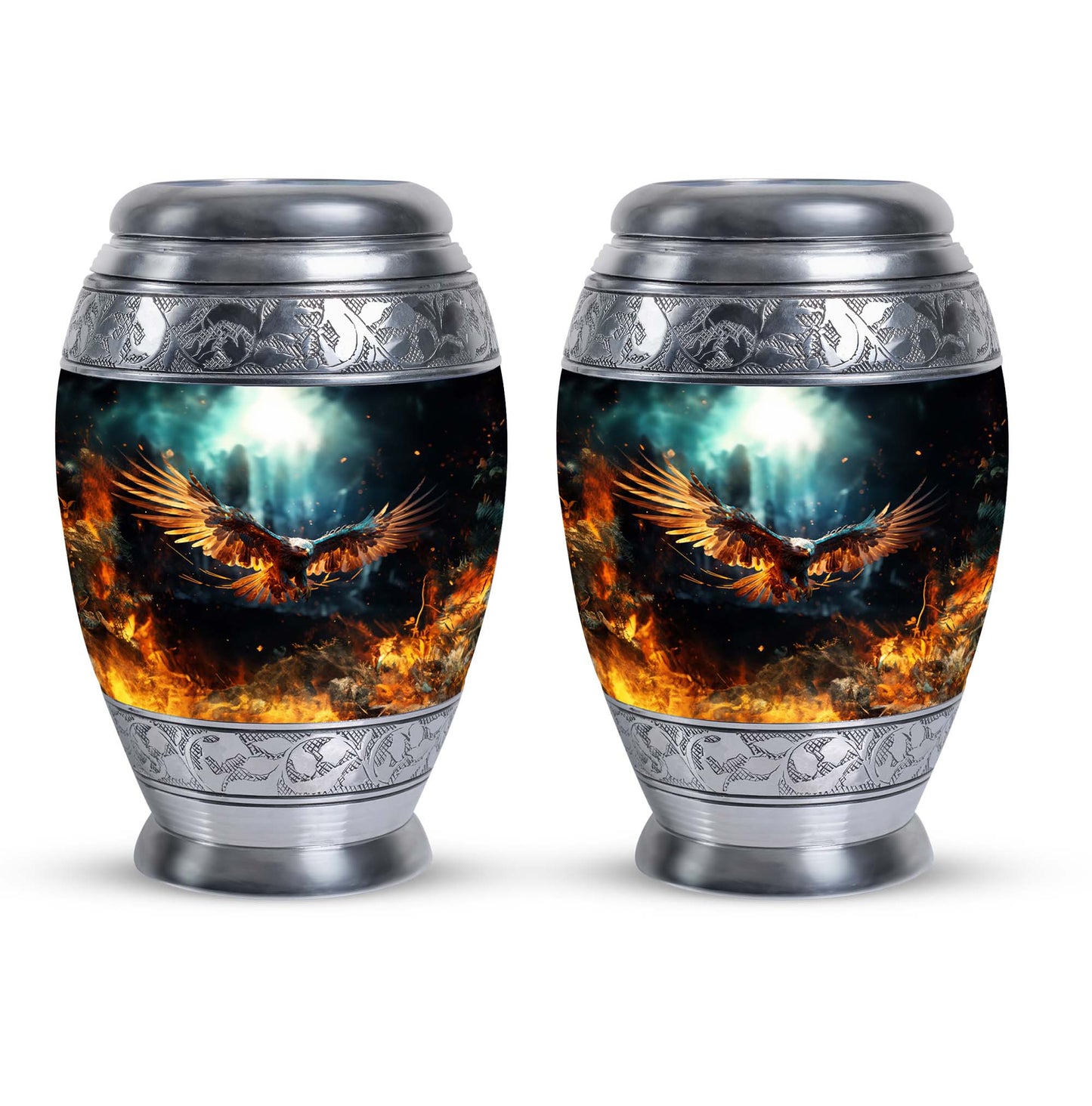 Classic Eagle Urn design large aluminium urn.