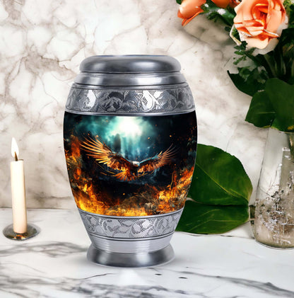 Classic Eagle Urn design large aluminium urn.