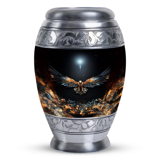 Classic large Eagle Urn for ashes, personalizable.