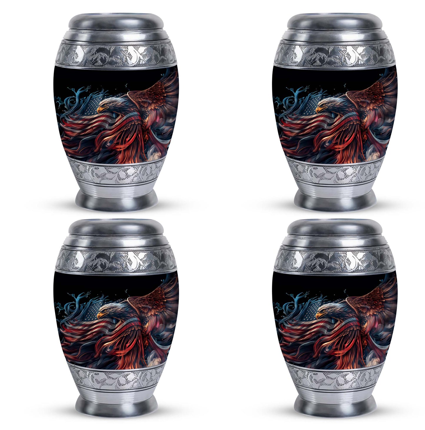3-inch classic eagle urn crafted from aluminium