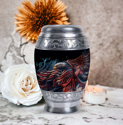 3-inch classic eagle urn crafted from aluminium