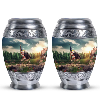 Large classic Eagle Cremation Urn made of Aluminium