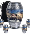 Flying Eagle With American Flag - Large Decor Cremation Urns For Ashes