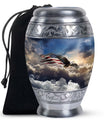 Flying Eagle With American Flag - Large Decor Cremation Urns For Ashes