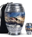 Flying Eagle With American Flag - Large Decor Cremation Urns For Ashes