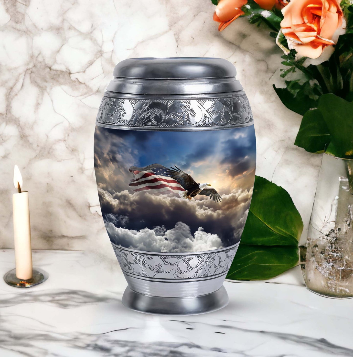Eagle Memorial Urn, classic large urn for ashes.