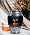 Eagle Cremation Urn, Large aluminium classic memorial urn.