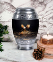 Eagle Cremation Urn, Large aluminium classic memorial urn.