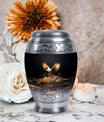 Eagle Cremation Urn, Large aluminium classic memorial urn.