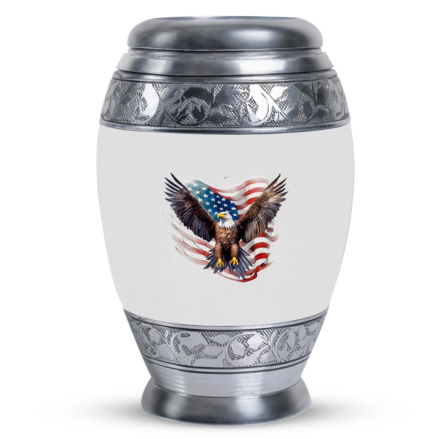 Custom 3-inch Eagle Urn for Human Ashes in aluminium.